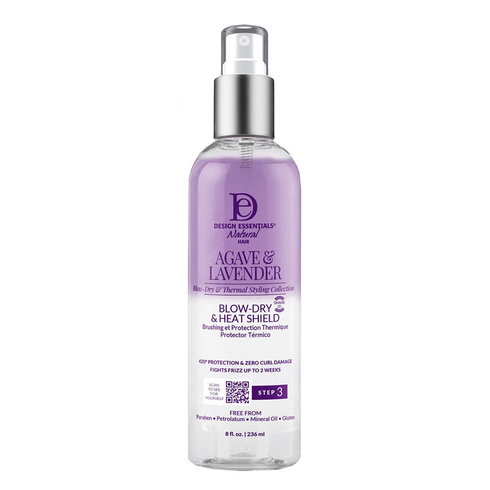 Design Essential Agava & Lavender Blow Dry & Silk Press Collection Blow Dry & Styling Primer 8oz