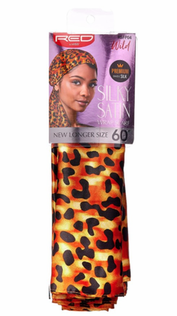 Silky satin Wrap Scarf 60" Wild