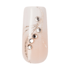 Kiss Glam 3D & Jewel Press On Fake Glue Nails  - Wrapped in Beauty | 3D & Jewel French Design, White, Long, Square official pack
