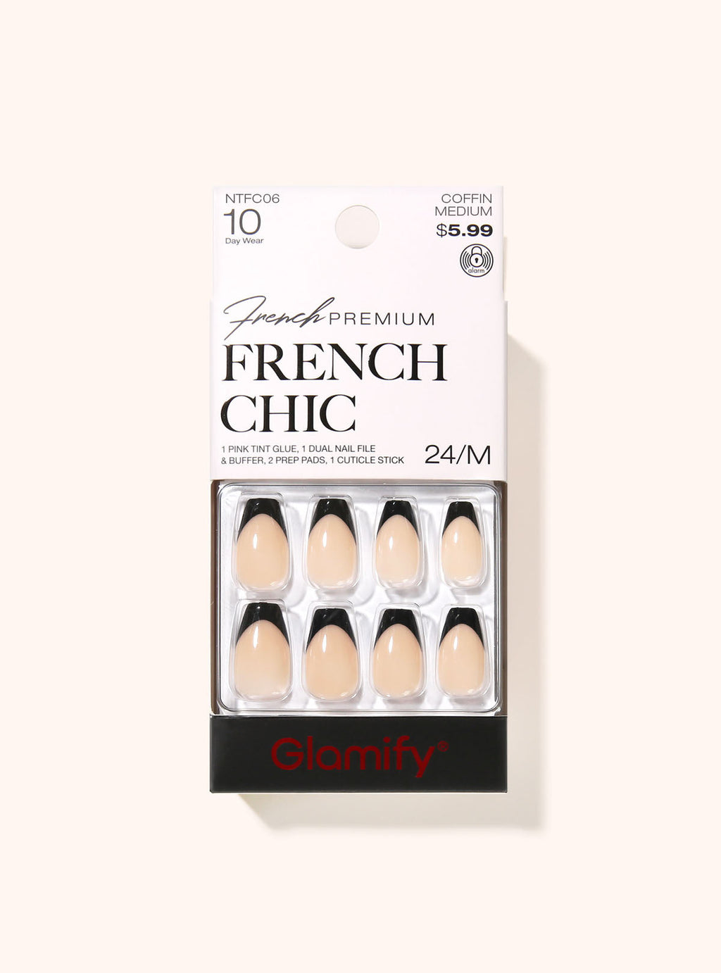 Glamify Abny French Chic 24/m #ntfc06 — official pack NTFC06 from absolutenewyork.com