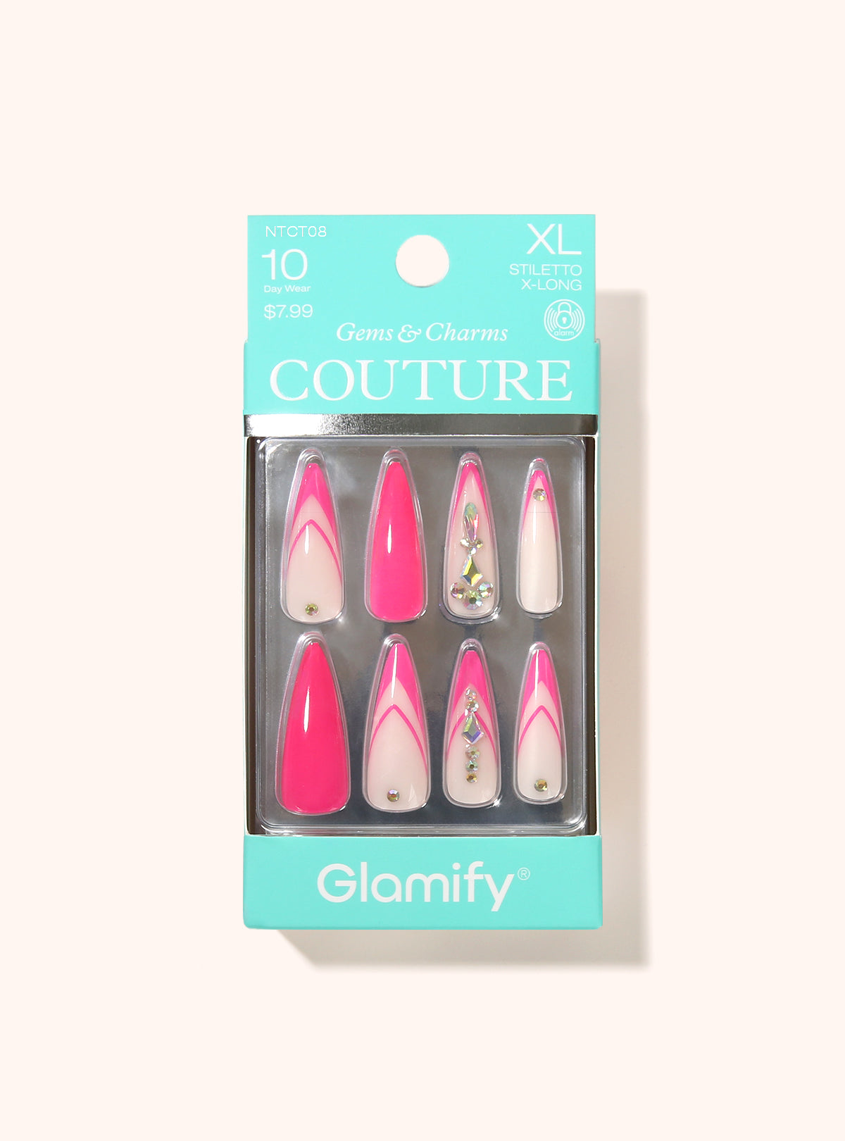 NY Nail Tip: Couture - Stiletto X-long (3 Pcs) — official pack NTCT08 from absolutenewyork.com