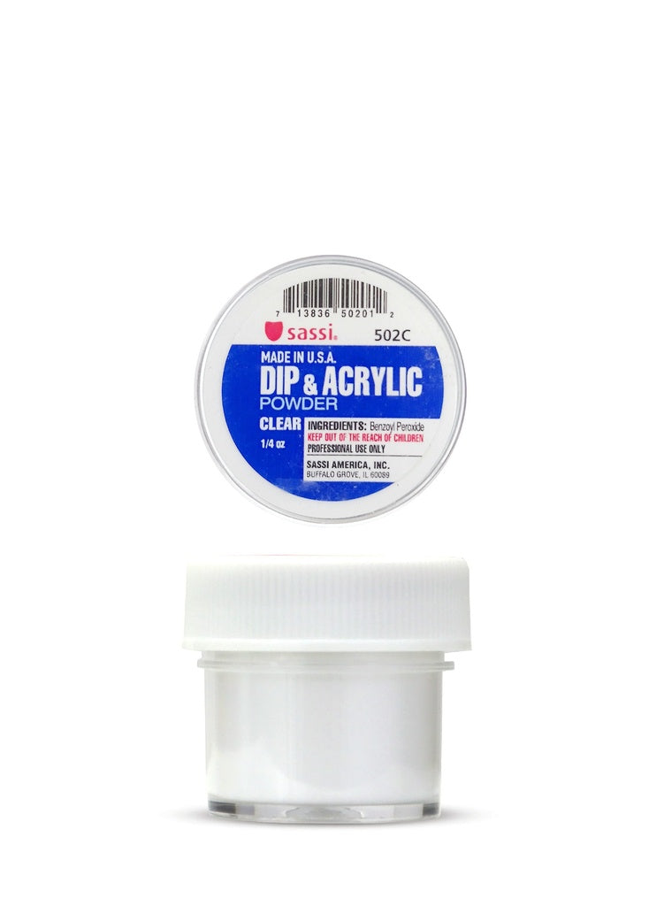 Sassi Dip & Acrylic Powder Clear 1/4oz