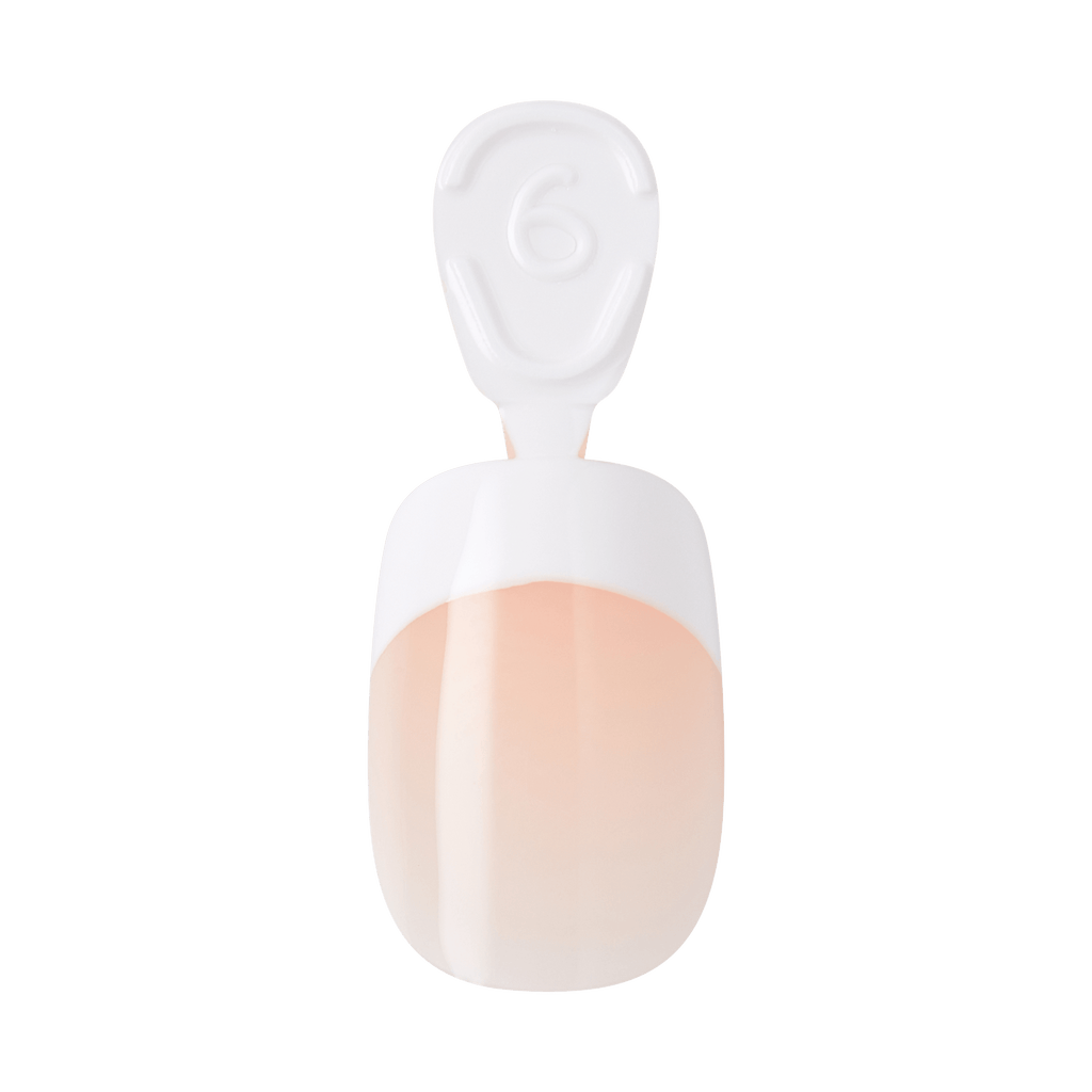 Kiss Core French Press On Fake Glue Nails - If You Dare | French Tips, White, Real Short, Squoval official pack