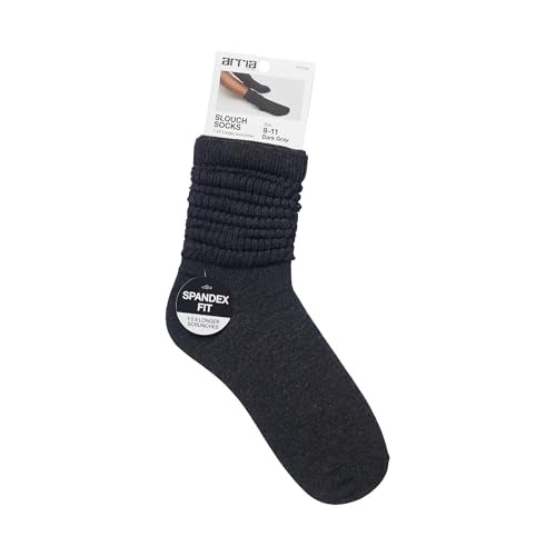 ARRIA Slouch Socks – Women’s Cute Trendy, Soft Ribbed Medium Thickness, All Seasons, Classic Solid Colors, Boot Sock, Pilates Barre Yoga Wear, Bre