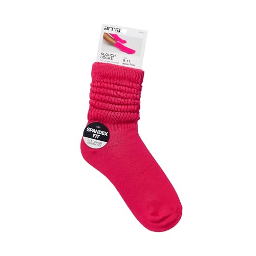 ARRIA Slouch Socks – Women’s Cute Trendy, Soft Ribbed Medium Thickness, All Seasons, Classic Solid Colors, Boot Sock, Pilates Barre Yoga Wear, Bre