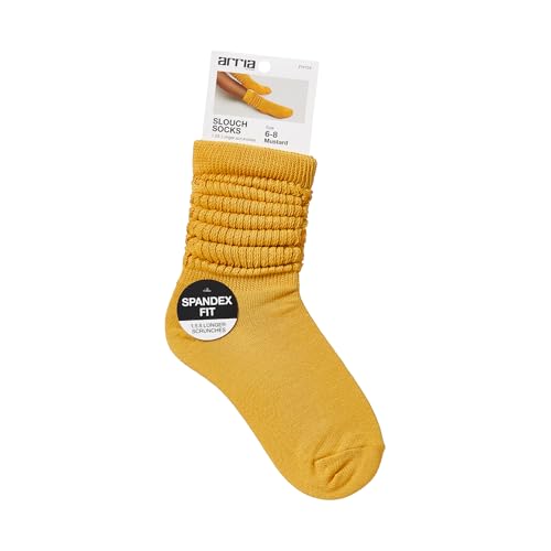 ARRIA Slouch Socks – Women’s Cute Trendy, Soft Ribbed Medium Thickness, All Seasons, Classic Solid Colors, Boot Sock, Pilates Barre Yoga Wear, Bre