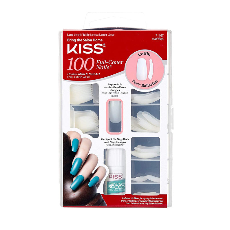 Kiss Full Cover Nails  100 Coffin Ballerine