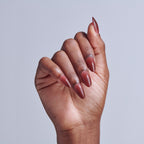 Kiss Core Color Press On Fake Glue Nails - Pinot Noir | Solid, Red & Brown, Medium, Almond official pack