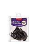 Red 12 Pcs Snap On Wig Clips