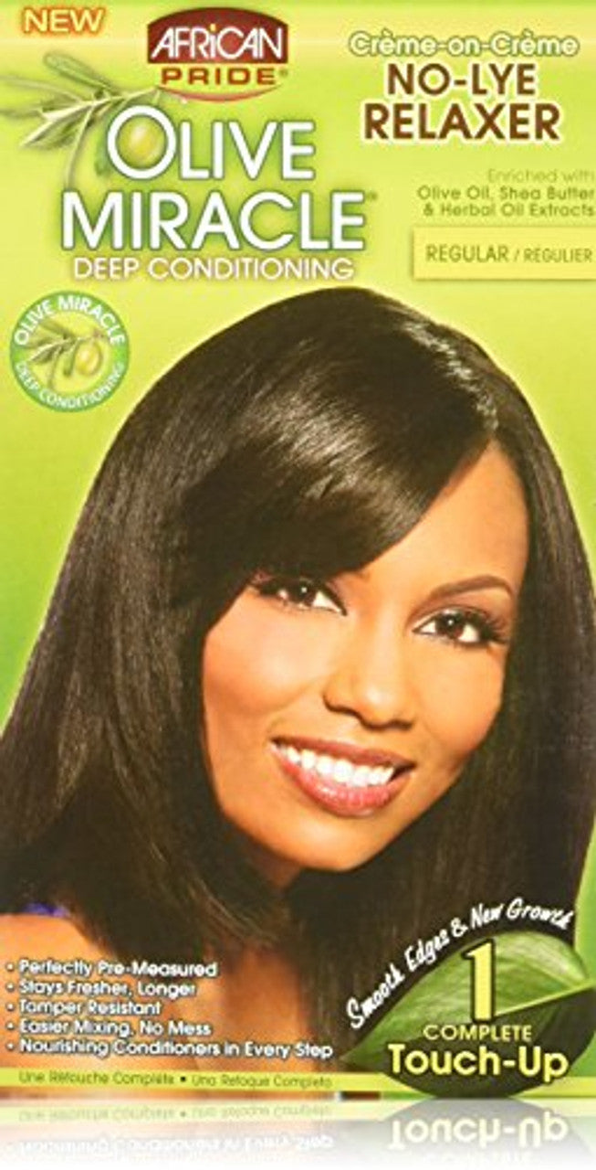 African Pride Olive Miracle Deep Conditong Tocch Up Regular