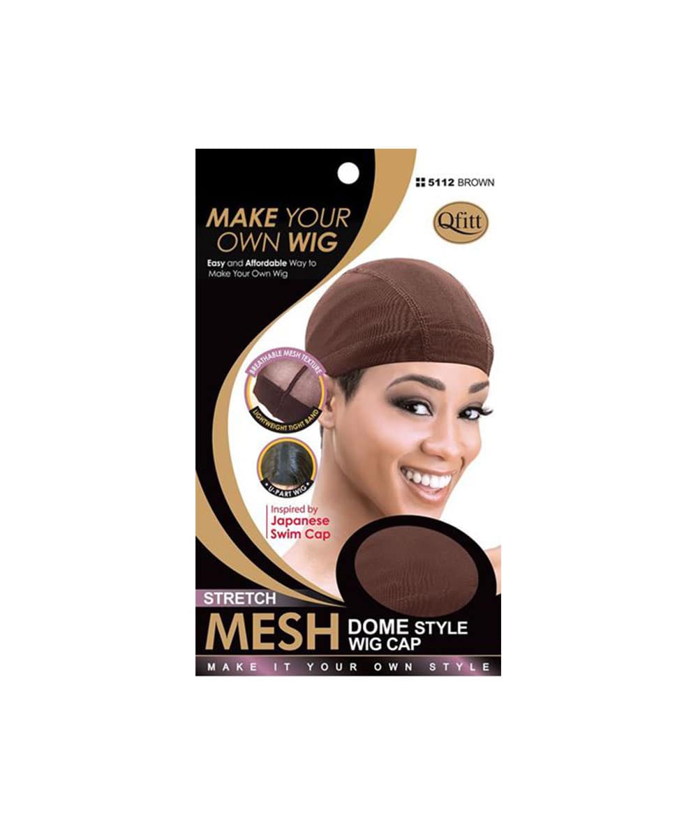 Qfitt Mesh Dome Wig Cap Brown #5112