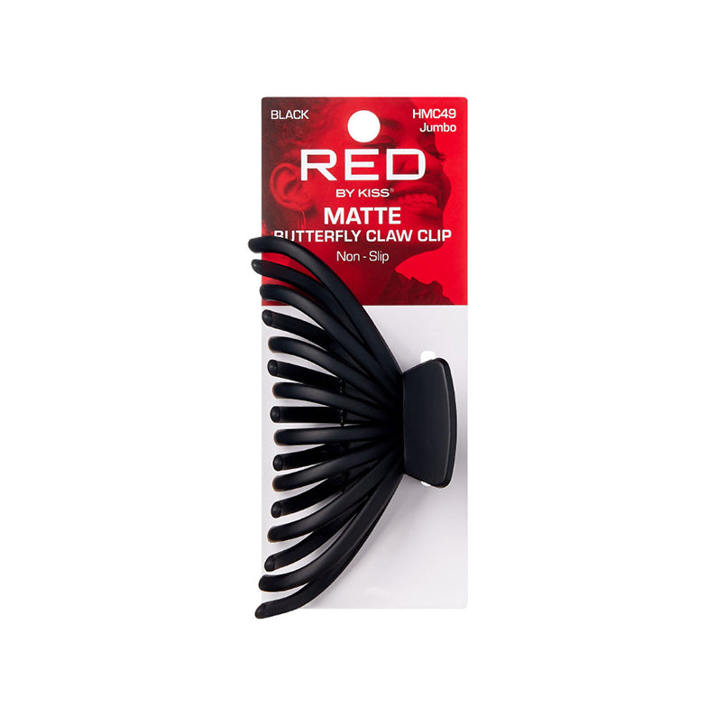 Red Matte Butterfly Claw Clip