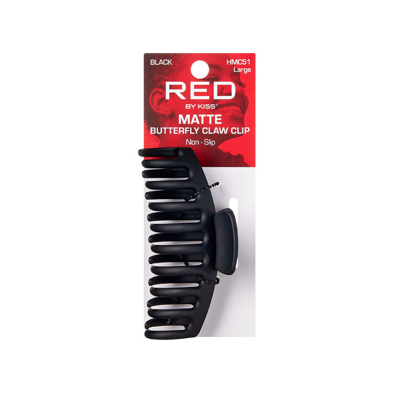 Red Matte Butterfly Claw Clip Large