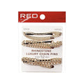 Red Luxury Chain Clips 3pcs