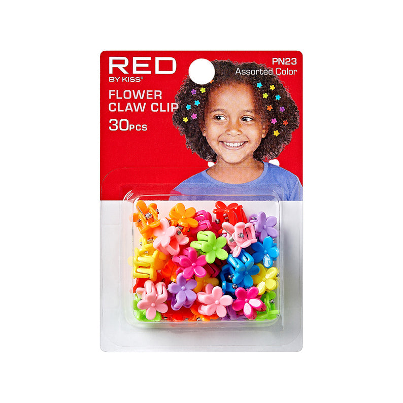 Red Flower Claw Clip