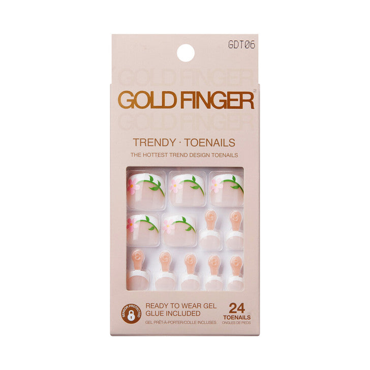 Gold Finger Trendy Toenails
