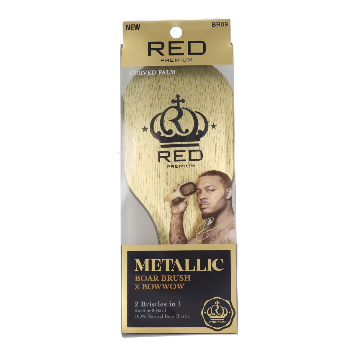 Red Metallic Boar Brush Br09