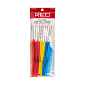 Red 12 Pcs Pin Tail Comb