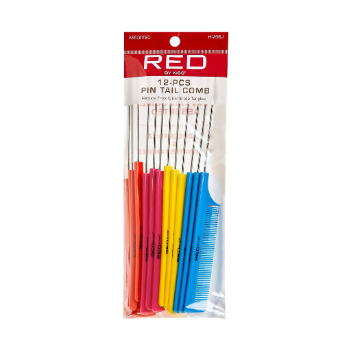 Red 12 Pcs Pin Tail Comb