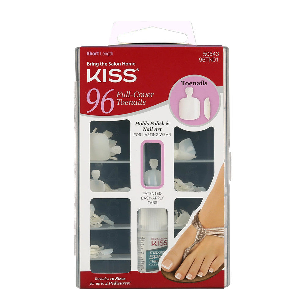 Kiss Full-Cover Toenails 100 Pack