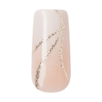 Kiss Glam 3D & Jewel Press On Fake Glue Nails  - Wrapped in Beauty | 3D & Jewel French Design, White, Long, Square official pack