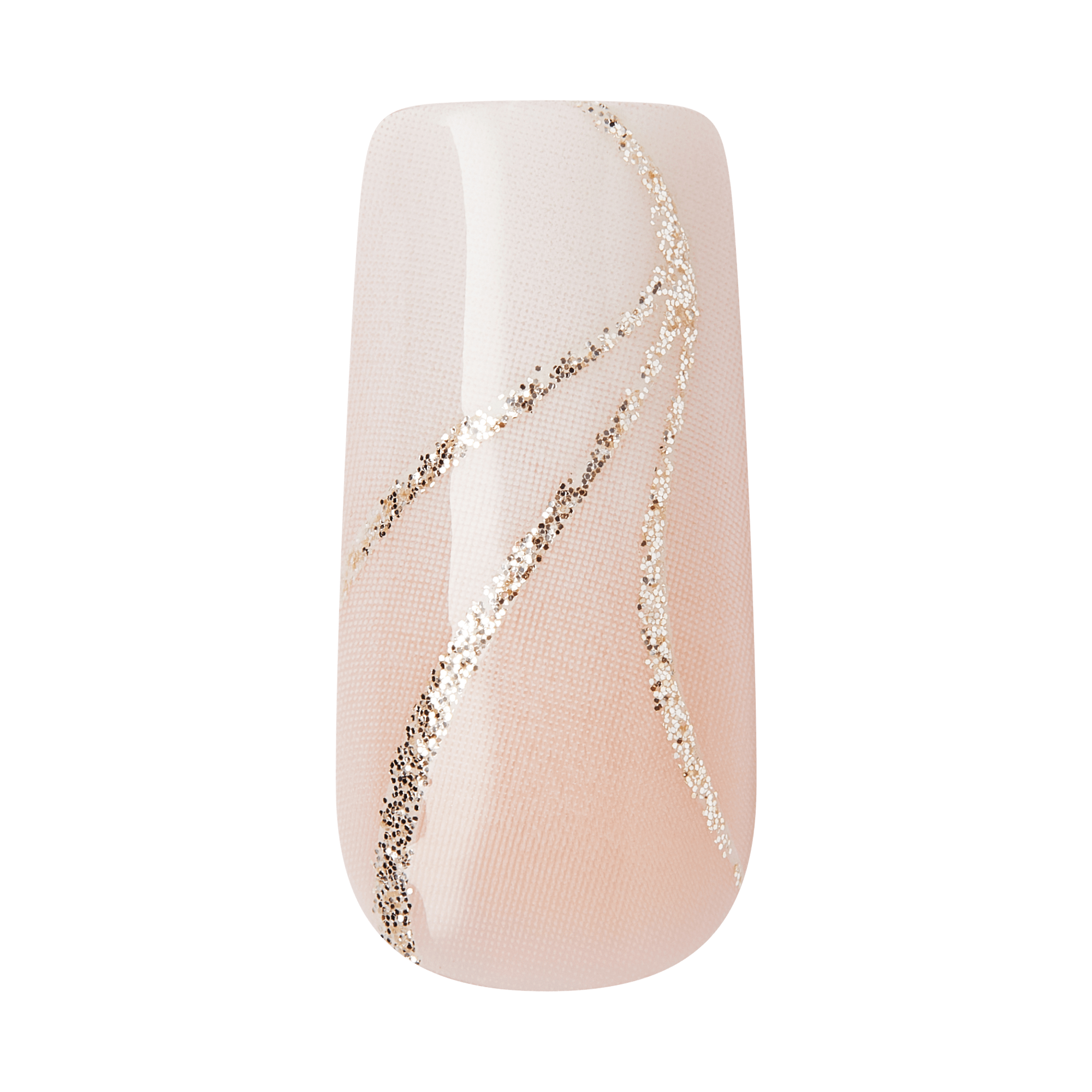 Kiss Glam 3D & Jewel Press On Fake Glue Nails  - Wrapped in Beauty | 3D & Jewel French Design, White, Long, Square official pack