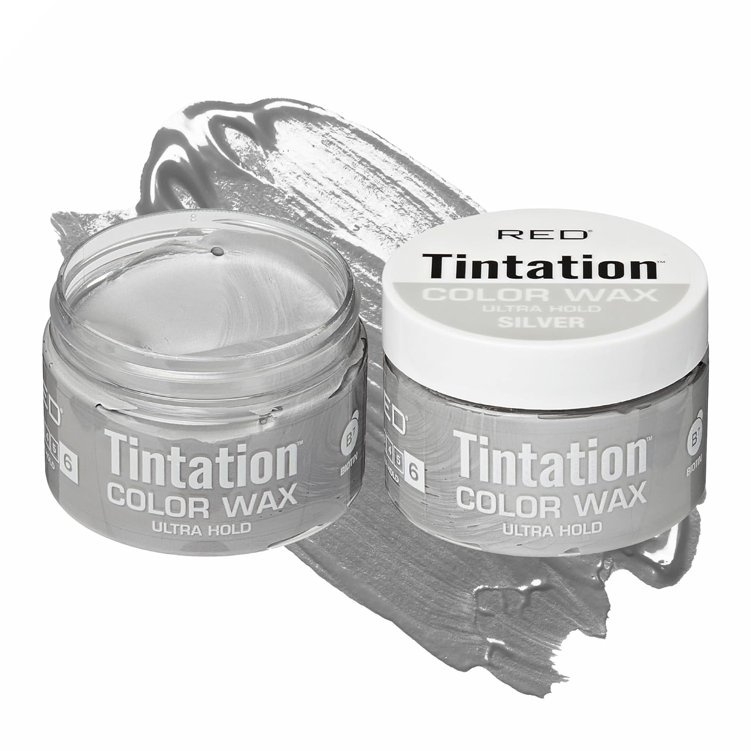 Red Beauty By Kiss Tintation Temporary Hair Color Wax Silver Silver