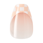 Kiss Core Design Press On Fake Glue Nails - Cheers | French Design, Neutral, Short, Coffin official pack