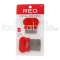 Red Metal Lice Comb 2pc