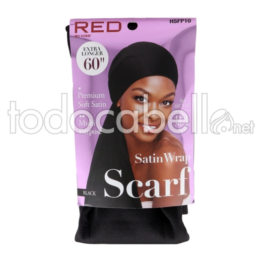 Red By Kiss Satin Scarf Black