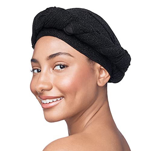 Red by Kiss Twinkle Wrap Scarf Headwrap Lightweight Turban Hair Scarves (Black)