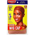 Red Bybkiss Wig Cap Natrual Brown 5pc