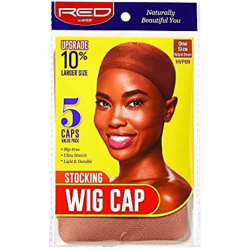 Red Bybkiss Wig Cap Natrual Brown 5pc