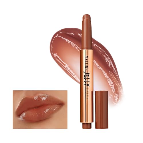 KISS NEW YORK Professional Melting Jelly Lip Balm, High Shine & Moisturizing Lip Stick, Long Lasting, Plumping Effect Look, Non-Sticky & Not Cakey, Ea