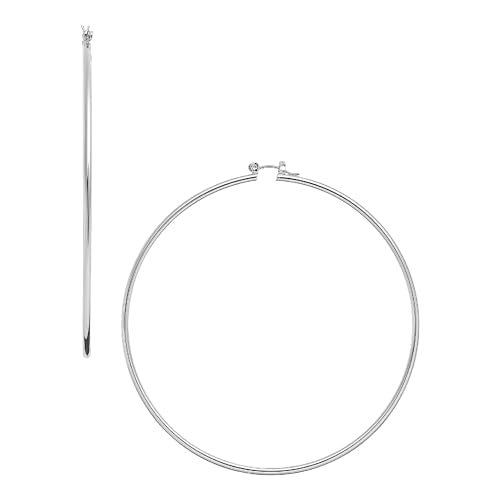 RED by Kiss Glam Hoop Earrings, Fashion & Stylish Jewelry, Secure Hypoallergenic Pincatch, Lightweight Daily Essential Accessory, Lead & Nickel Free (