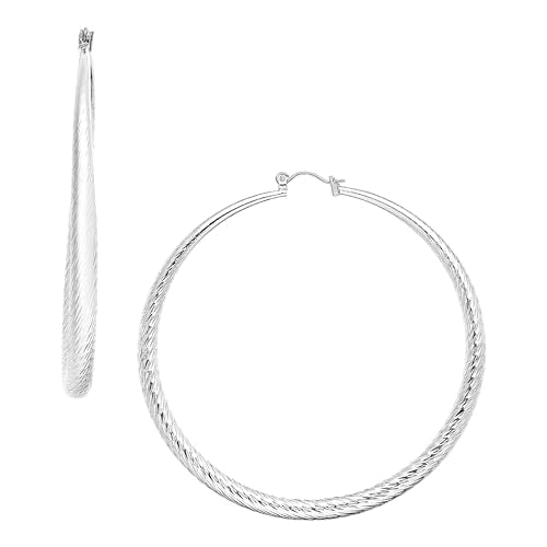 RED by Kiss Glam Hollow Hoop DC Earrings, Fashion & Stylish Jewelry, Secure Hypoallergenic Pincatch, Lightweight Daily Essential Accessory, Lead & Nic