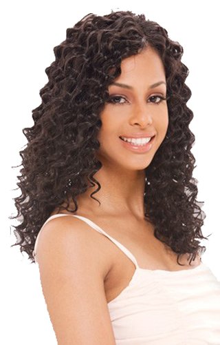 Shake-N-Go Milkyway Que Deep Weave 10" Natural Curly Black Human Hair Wig