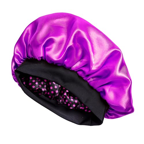 Red by Kiss Silky Satin Hair Bonnet – Dual Layer for Moisture Retention, No-Slip & Comfortable, Breathable Fabric for Hair Protection & Style Mainte