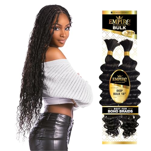 Empire 100% Human Water Wave Bulk Hair 18" #1