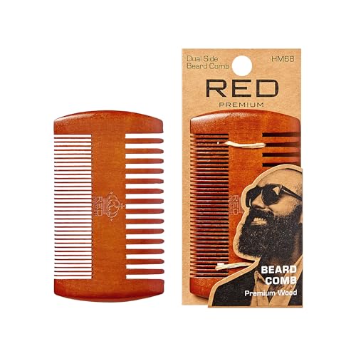 Red Dual Beard Comb