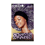 RED by Kiss Silky Stylez Wide Edge Silky Bonnet Super Jumbo Leopard