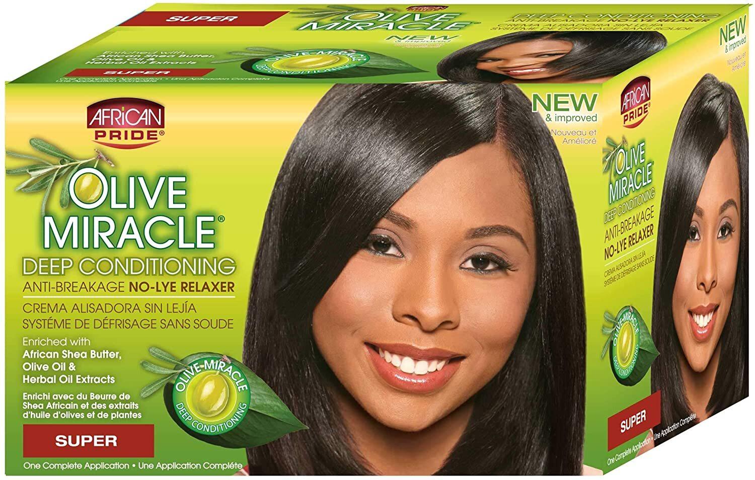 African Pride Olive Miracle Deep Conditioning Relaxer Super