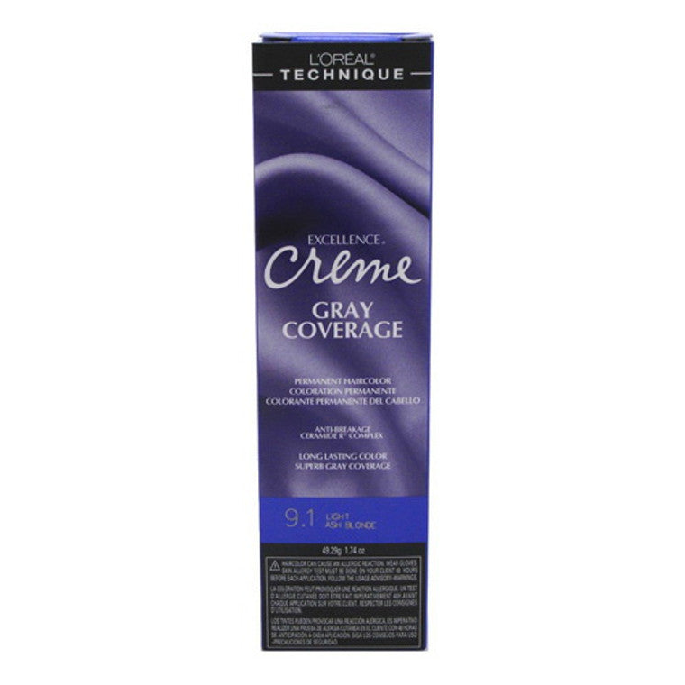 Loreal Excellence Creme Gray Coverage Light Ash Blonde 9.1