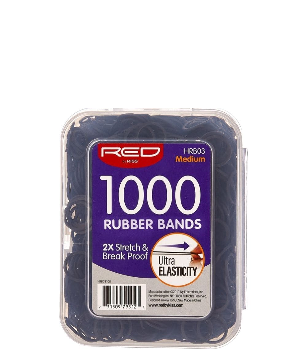 Red By Kiss Rubber Bands 1000pcs HRB03
