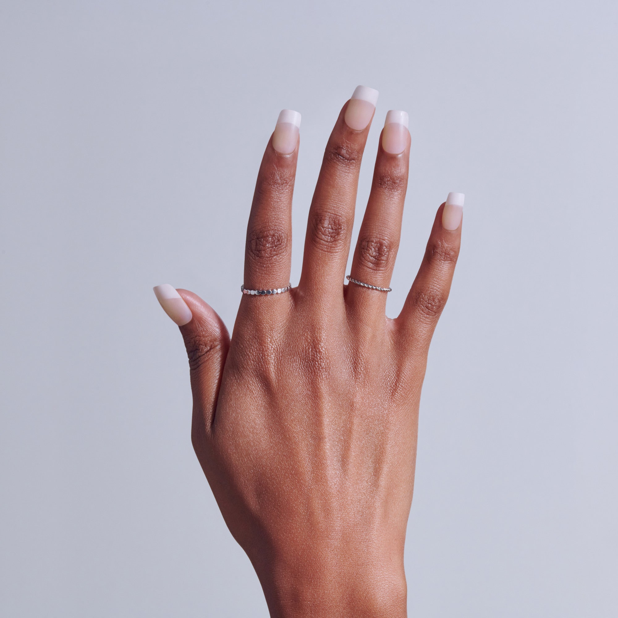 Kiss Core French Press On Fake Glue Nails - Scenario | French Tips, White, Medium, Squoval official pack