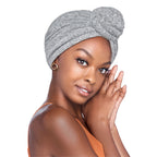 Red By Kiss Knot Turban Gray