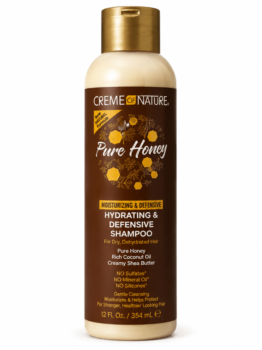 Creme Of Nature Pure Honey Moisturizing Dry Defense Shampo 12 Oz