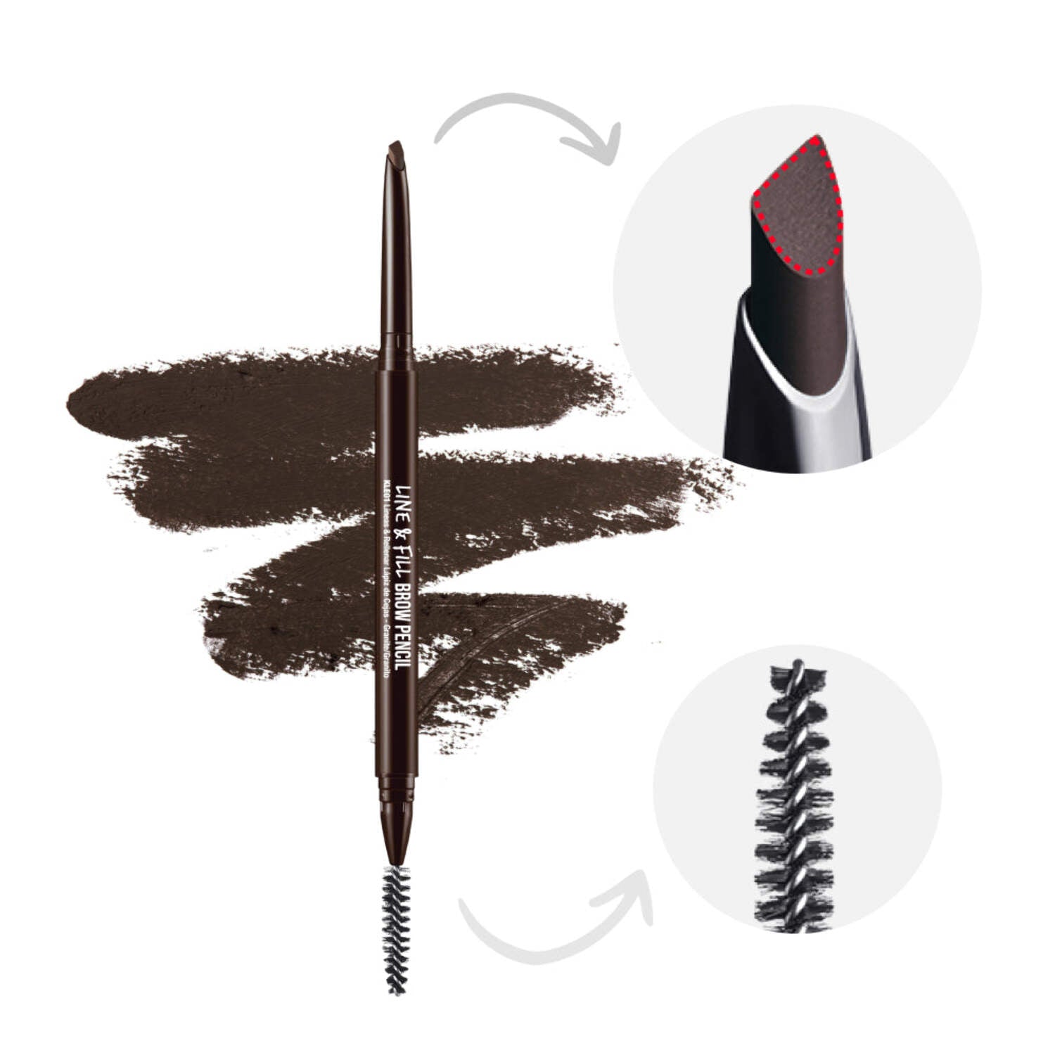 Kiss New York  Line & Fill  Brow Pencil Granite Granito KLE01