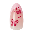 Kiss Core Design Press On Fake Glue Nails - Signature | Design, Pink, Medium, Almond official pack