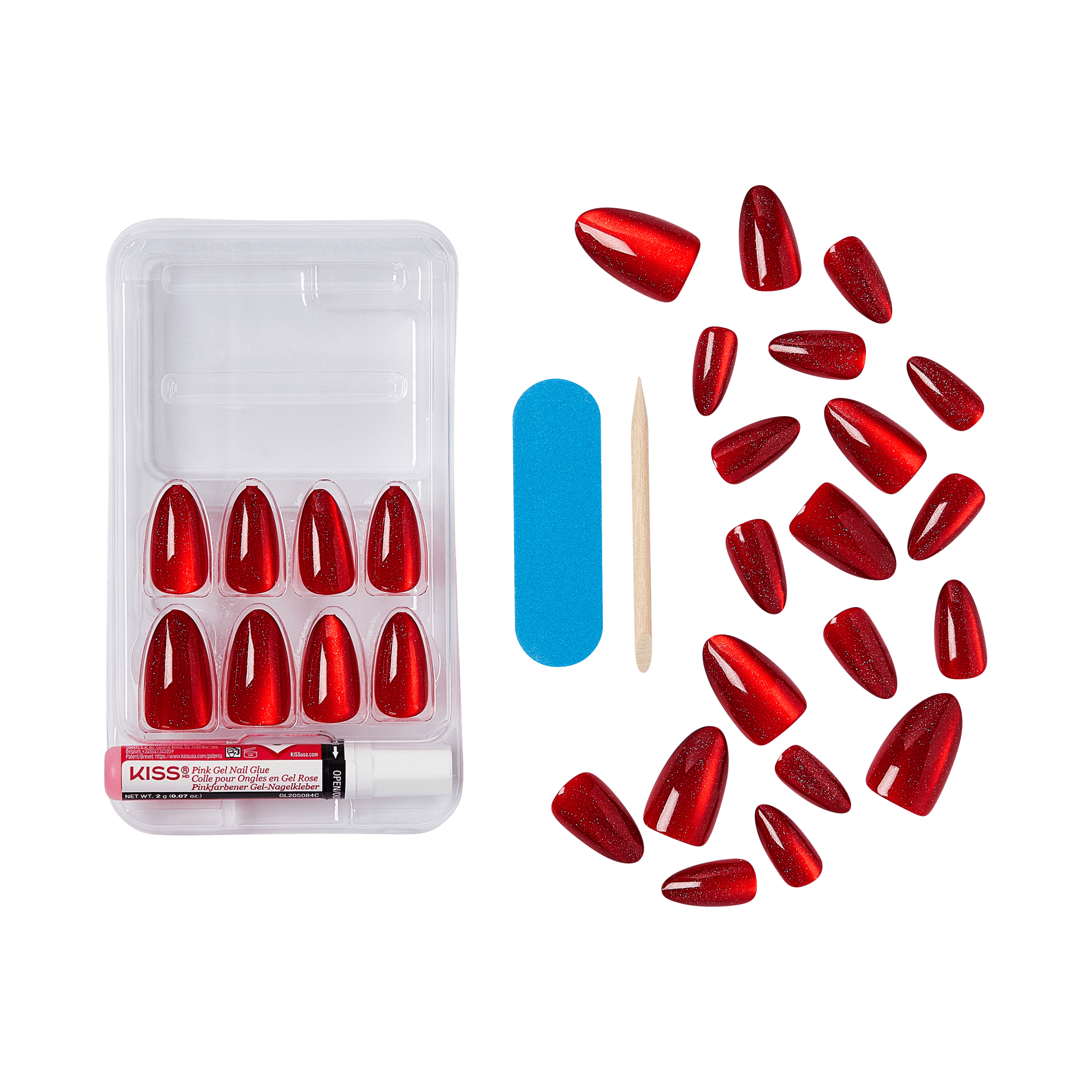 Kiss Voguish Fantasy Holiday Press On Glue Nails - Carol for You official pack